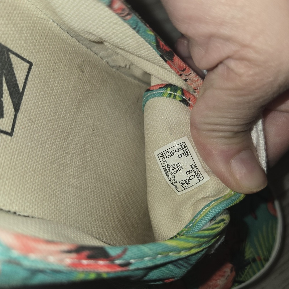Vans Authentic Flamingo Print Canvas Sneakers Lac… - image 7
